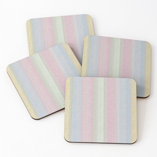 Item preview, Lightness - delicate pastel in an abstract colored stripe pattern in pink, yellow, blue and green designed and sold by Susanna Schorr.