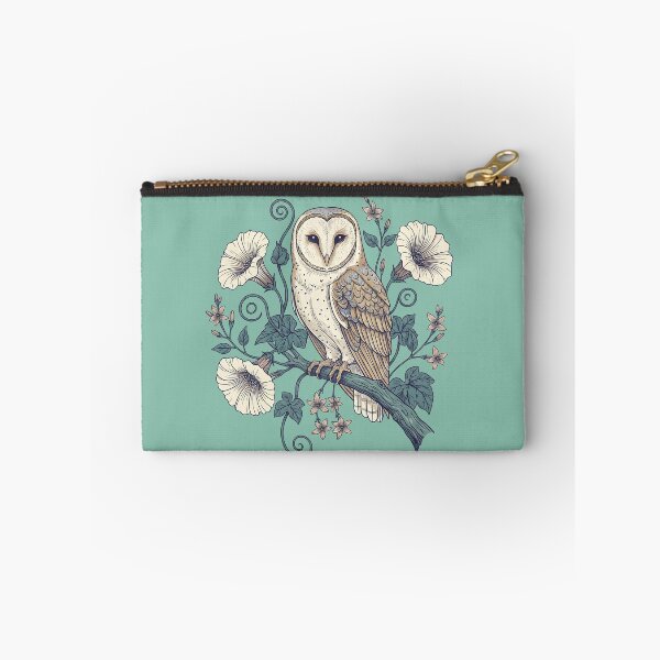 Item preview, Vintage Botanical Barn Owl Night Garden Illustration designed and sold by BirdsnStuff.