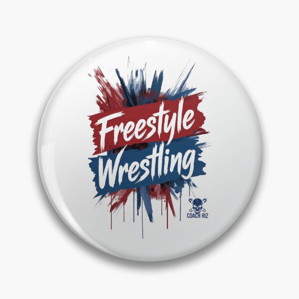 Item preview, Freestyle Wrestling Explosion - Bold Red and Blue Design designed and sold by Coach-Riz.