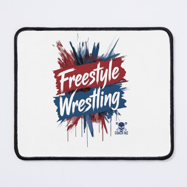 Item preview, Freestyle Wrestling Explosion - Bold Red and Blue Design designed and sold by Coach-Riz.