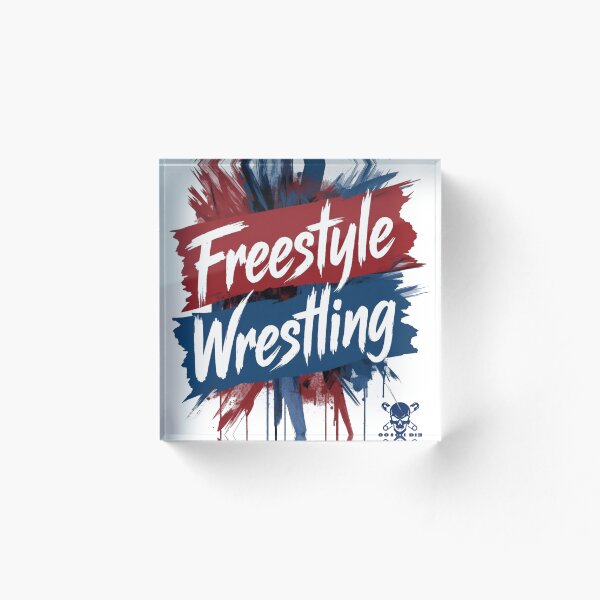 Item preview, Freestyle Wrestling Explosion - Bold Red and Blue Design designed and sold by Coach-Riz.