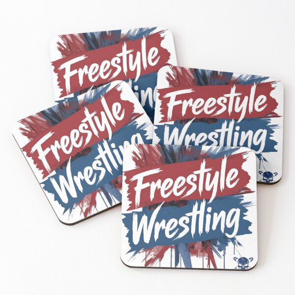 Item preview, Freestyle Wrestling Explosion - Bold Red and Blue Design designed and sold by Coach-Riz.
