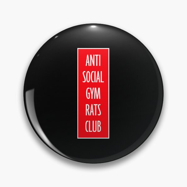 Item preview, Anti Social Gym Rats Club Funny Workout Quote Logo designed and sold by shirt-o-mat.