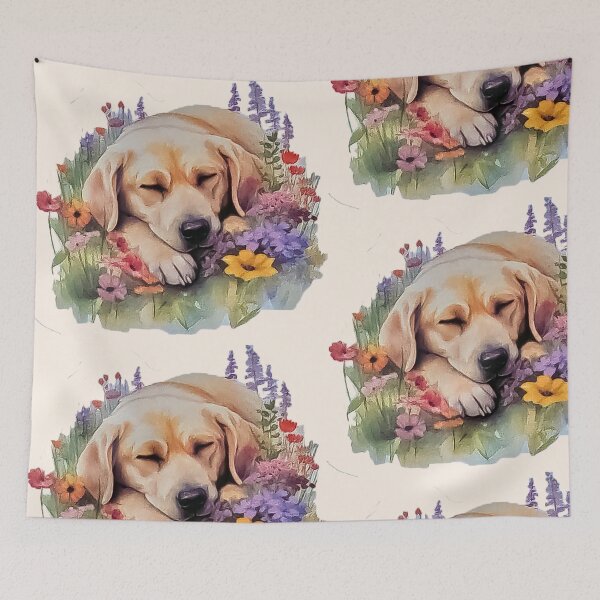 Item preview, Coquette Dog in Pink Floral Bow | Fairycore Watercolor  designed and sold by Tokraz-art.