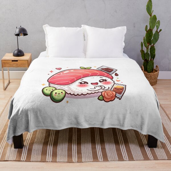 Item preview, Cute Sushi Kawaii Food Cartoon Smiling Japanese Food Sticker Design designed and sold by Jayara [Born To Reign].