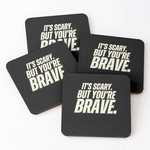 Item preview, It’s Scary but you’re brave. Heated Rivalry Inspired Quote – Ilya Rozanov Funny Fan Art designed and sold by WolfBirdDesigns.