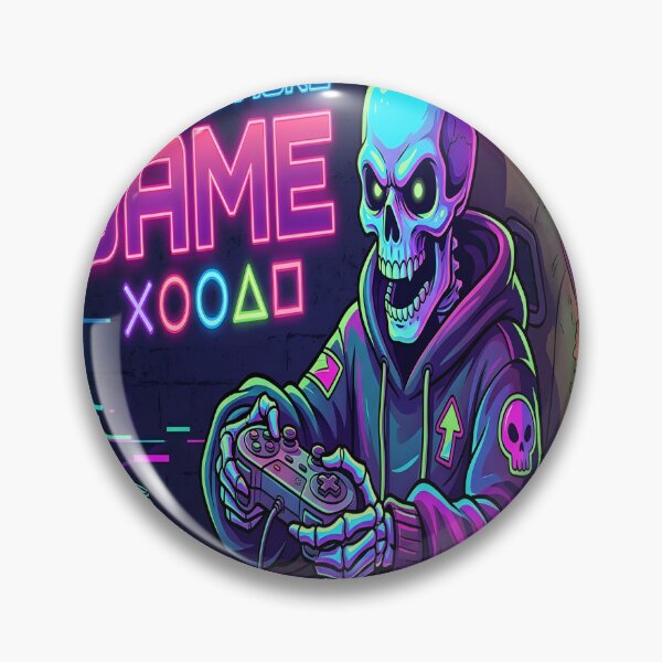 Item preview, Funny Gamer Skeleton Just One More Game Gaming Humor Neon Gamer Design designed and sold by Jayara [Born To Reign].