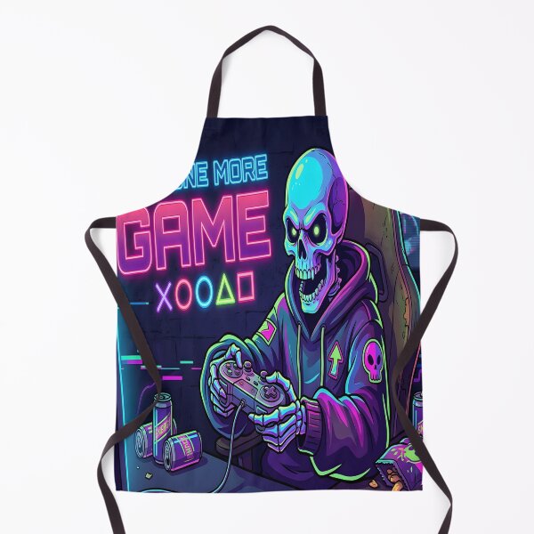 Item preview, Funny Gamer Skeleton Just One More Game Gaming Humor Neon Gamer Design designed and sold by Jayara [Born To Reign].