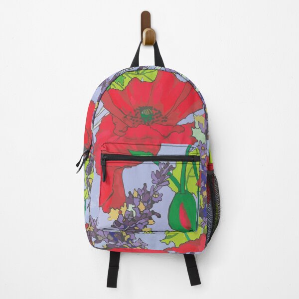 Item preview, Poppies and Lavender Floral Print designed and sold by Poppylipops.