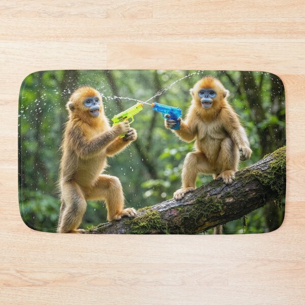 Item preview, Two Young Golden Monkeys Have Water Fight designed and sold by Tridentulus.