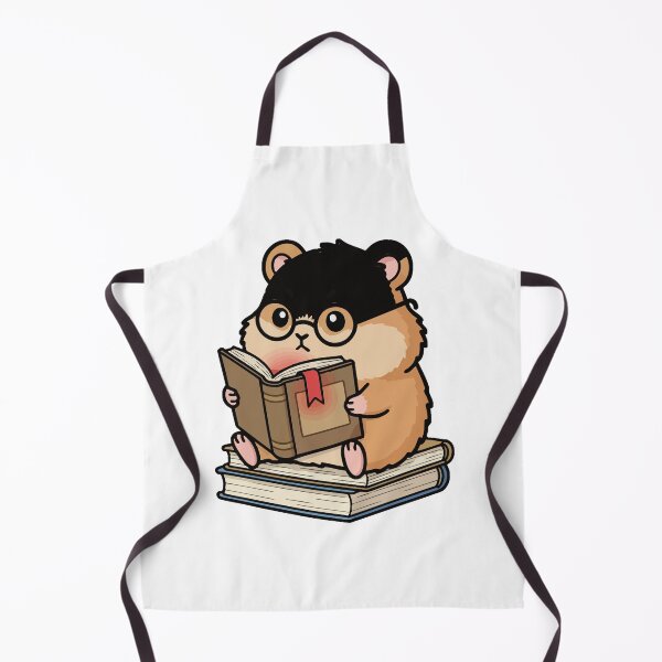 Item preview, Studious Hamster Reading Book with Glasses designed and sold by amamspk.
