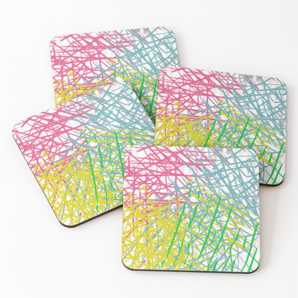 Item preview, A burst of color, pure joy of life in this bright and cheerful line pattern in yellow, pink, blue and green. designed and sold by Susanna Schorr.