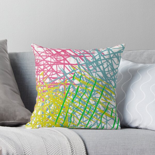 Item preview, A burst of color, pure joy of life in this bright and cheerful line pattern in yellow, pink, blue and green. designed and sold by Susanna Schorr.