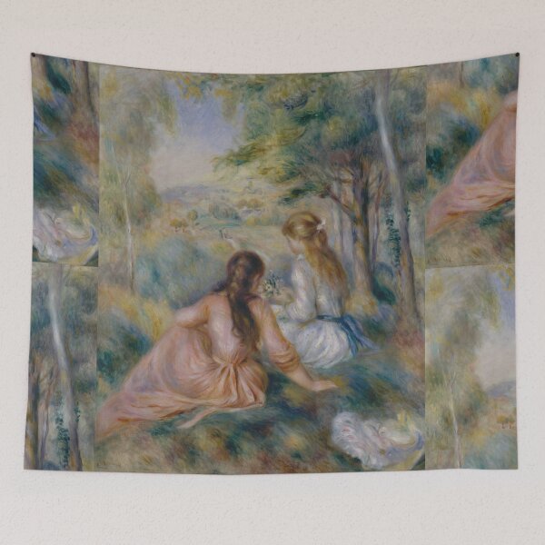 Item preview, In the Meadow by Pierre-Auguste Renoir: Romantic Impressionist Fine Art Print designed and sold by artofuniverse.