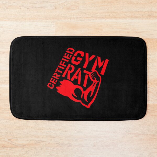 Item preview, Certified Gym Rat Funny Workout Fitness Quote Logo designed and sold by shirt-o-mat.