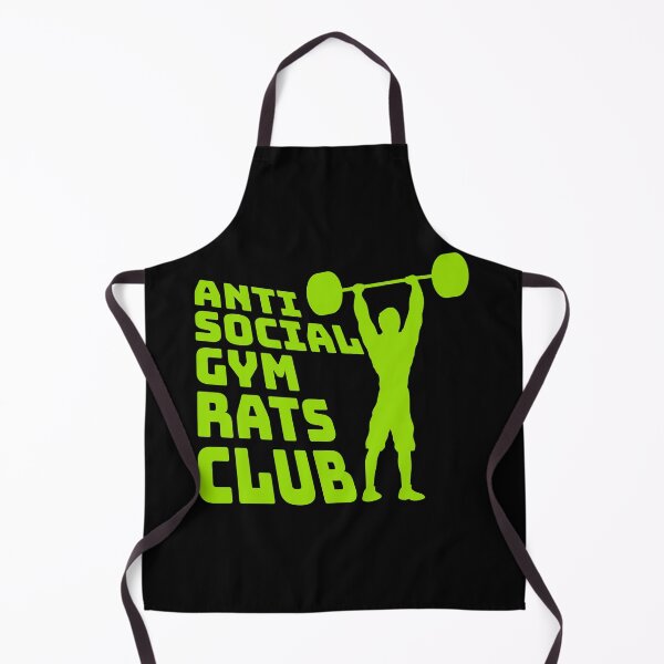 Item preview, Anti Social Gym Rats Club Funny Workout Quote Logo designed and sold by shirt-o-mat.