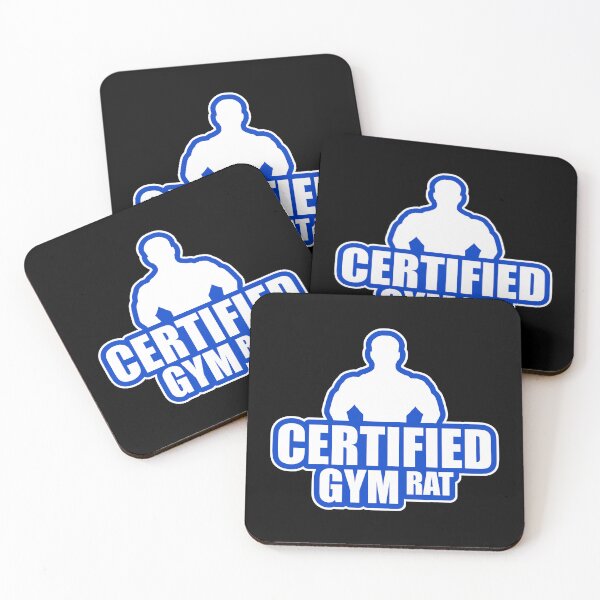 Item preview, Certified Gym Rat Funny Workout Fitness Quote Logo designed and sold by shirt-o-mat.
