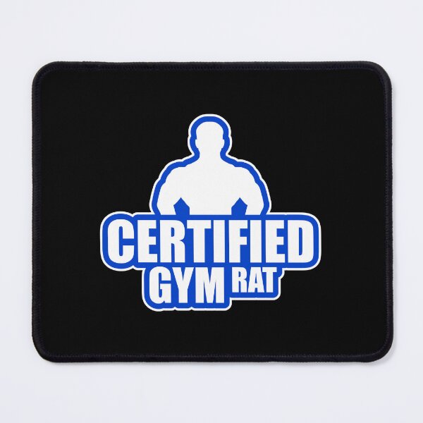 Item preview, Certified Gym Rat Funny Workout Fitness Quote Logo designed and sold by shirt-o-mat.