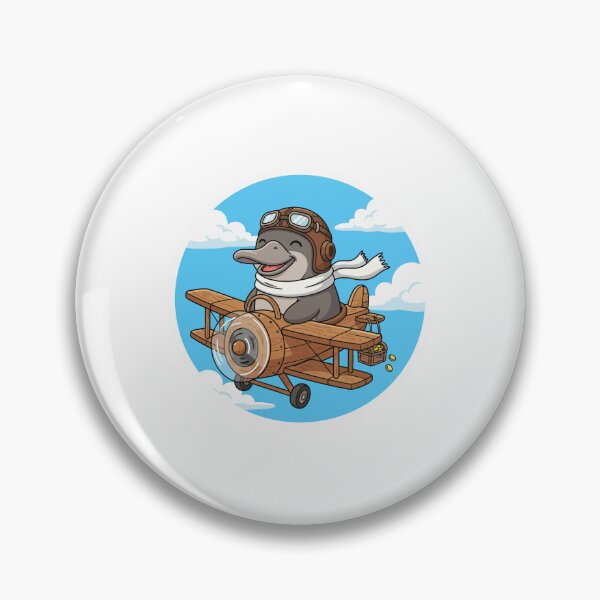 Item preview, Cute Platypus Aviator Flying Wooden Biplane Cartoon designed and sold by amamspk.