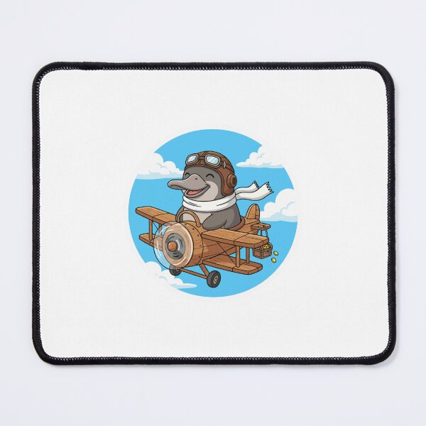 Item preview, Cute Platypus Aviator Flying Wooden Biplane Cartoon designed and sold by amamspk.