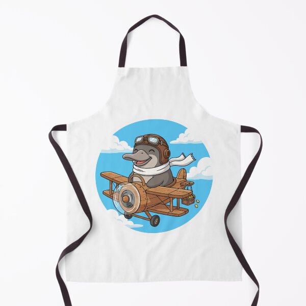 Item preview, Cute Platypus Aviator Flying Wooden Biplane Cartoon designed and sold by amamspk.