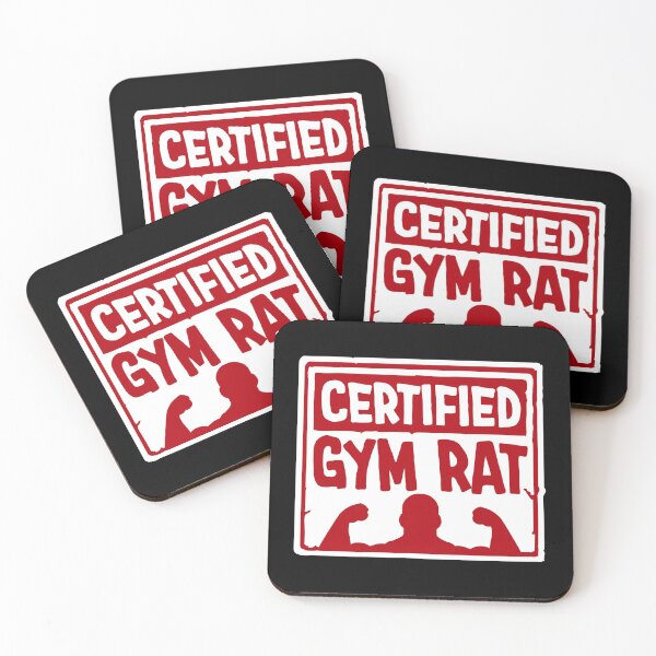 Item preview, Certified Gym Rat Funny Workout Fitness Quote Logo designed and sold by shirt-o-mat.