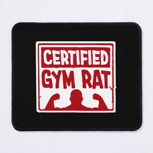Item preview, Certified Gym Rat Funny Workout Fitness Quote Logo designed and sold by shirt-o-mat.