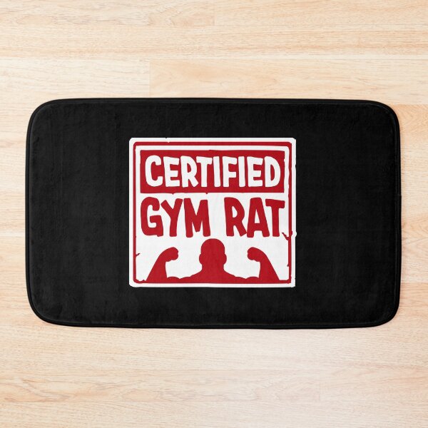 Item preview, Certified Gym Rat Funny Workout Fitness Quote Logo designed and sold by shirt-o-mat.