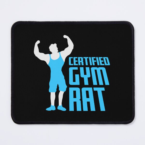 Item preview, Certified Gym Rat Funny Workout Fitness Quote Logo designed and sold by shirt-o-mat.