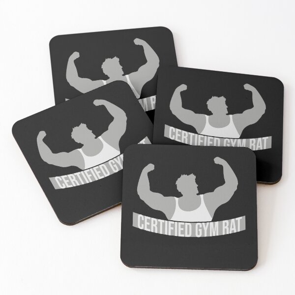 Item preview, Certified Gym Rat Funny Workout Fitness Quote Logo designed and sold by shirt-o-mat.