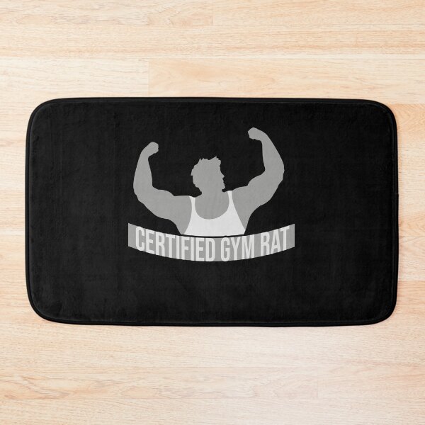 Item preview, Certified Gym Rat Funny Workout Fitness Quote Logo designed and sold by shirt-o-mat.