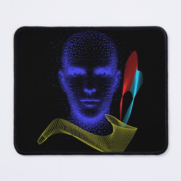 Item preview, Neon Saxophone Line Art Portrait on Black Background designed and sold by busurman.