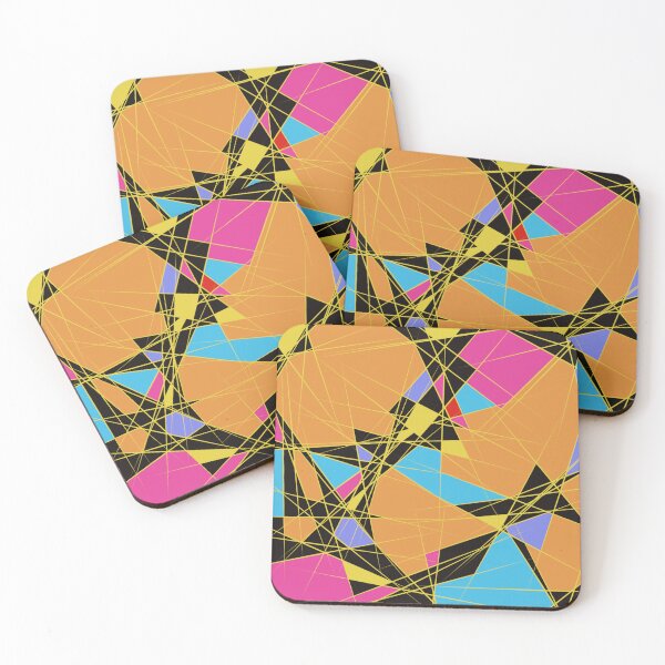 Item preview, Abstract Energy Art – Geometric Shapes in Blue & Gold, Yellow & Pink | Modern Design designed and sold by Susanna Schorr.