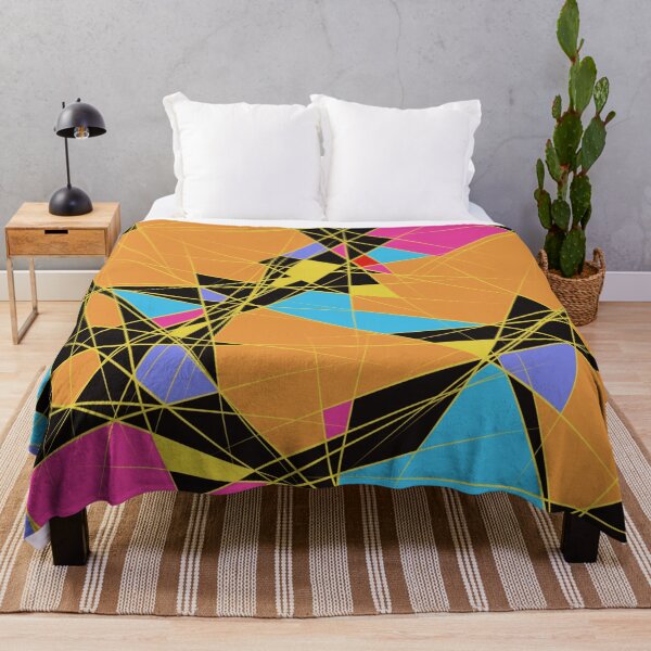 Item preview, Abstract Energy Art – Geometric Shapes in Blue & Gold, Yellow & Pink | Modern Design designed and sold by Susanna Schorr.