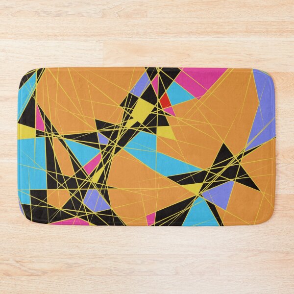Item preview, Abstract Energy Art – Geometric Shapes in Blue & Gold, Yellow & Pink | Modern Design designed and sold by Susanna Schorr.