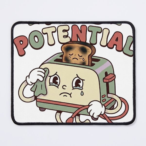 Item preview, I Had Potential Funny Sarcastic Existential Dread Retro Cartoon Gift designed and sold by QuikFun.