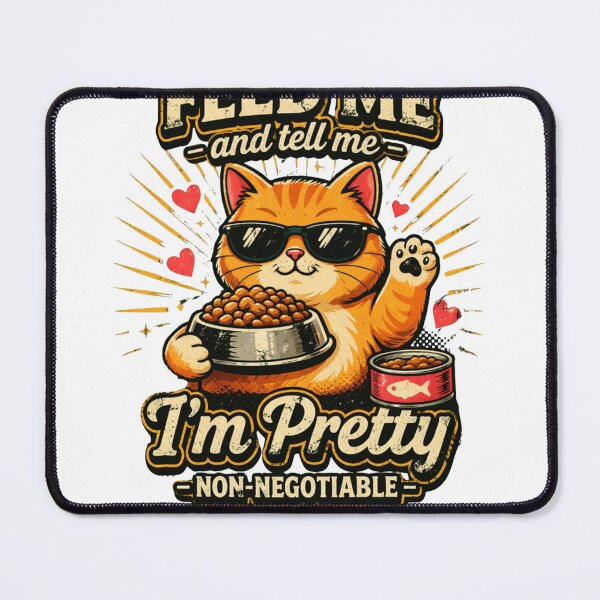Item preview, Funny Cat Design – Feed Me And Tell Me I’m Pretty Vintage Graphic designed and sold by ZEVARO.