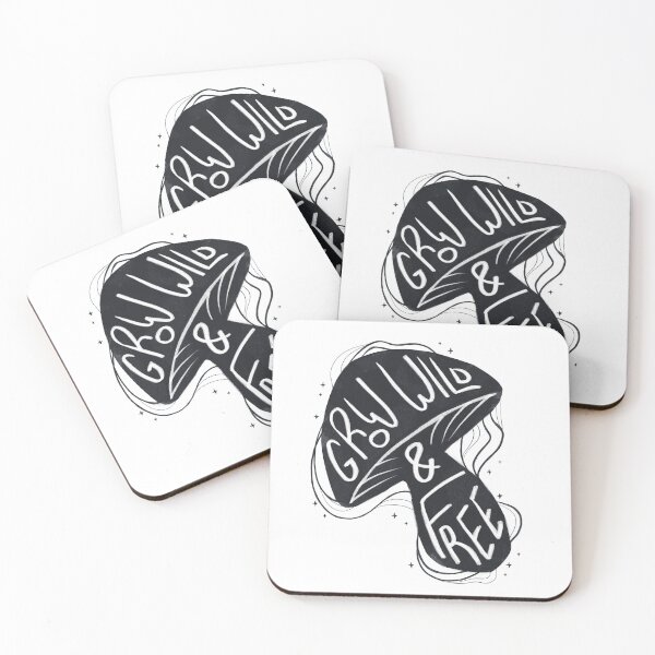 Item preview, Grow Wild and Free Mushroom (Black) designed and sold by Nothing But Tea.