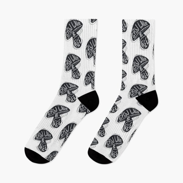 Item preview, Grow Wild and Free Mushroom (Black) designed and sold by Nothing But Tea.