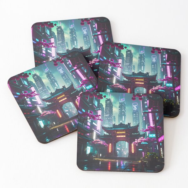 Item preview, Neon Sanctuary: The Cyber-Zen Gate of Neo-Tokyo designed and sold by ZETORA Studio.