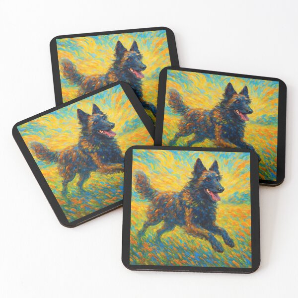 Item preview, Impressionist Running Dog: Van Gogh Style Shepherd Art designed and sold by Wild Hare.