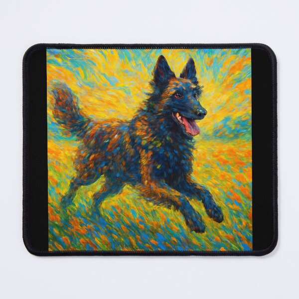 Item preview, Impressionist Running Dog: Van Gogh Style Shepherd Art designed and sold by Wild Hare.