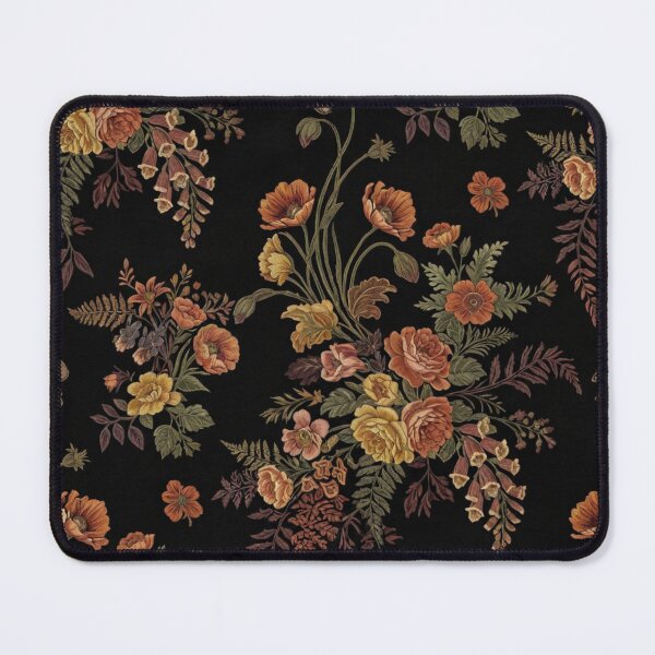 Item preview, Dark Moody Floral Pattern, Vintage Boho Botanical Print, Antique Autumn Flower Design designed and sold by SezzyDesigns.