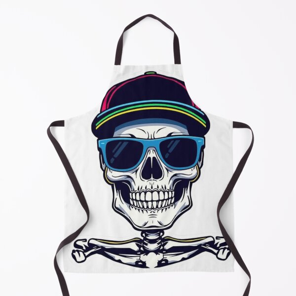 Item preview, Cool Skater Skull with Rainbow Cap and Blue Shades designed and sold by RickyStick.