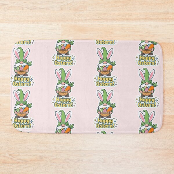 Item preview, Happy Easter! Cute Easter Gnome with Bunny Ears & Basket designed and sold by ValeriValera.