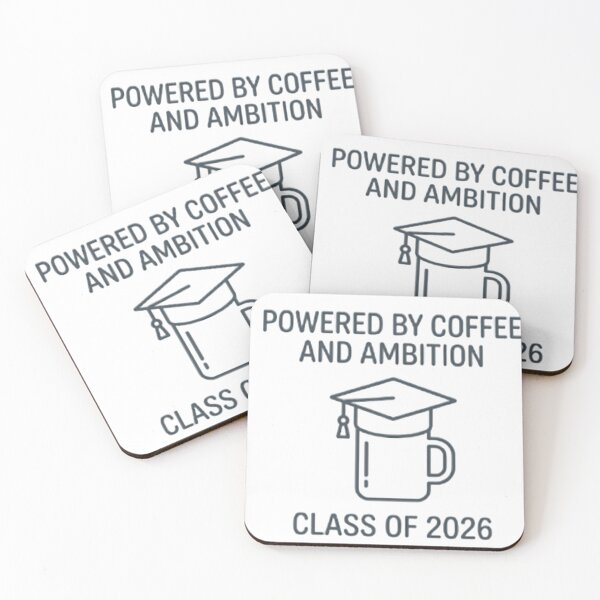 Item preview, Powered By Coffee and Ambition Graduation Cap designed and sold by ShoopingAn.