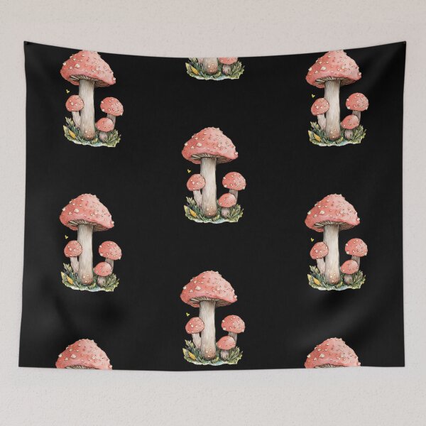 Item preview, Red Spotted Mushroom Family Art designed and sold by kndzxf.