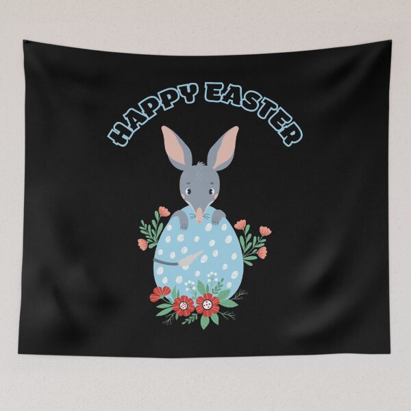 Item preview, Happy Easter Bilby Cute Australian Easter Bunny in Egg Floral Design designed and sold by Ladys-Gents.
