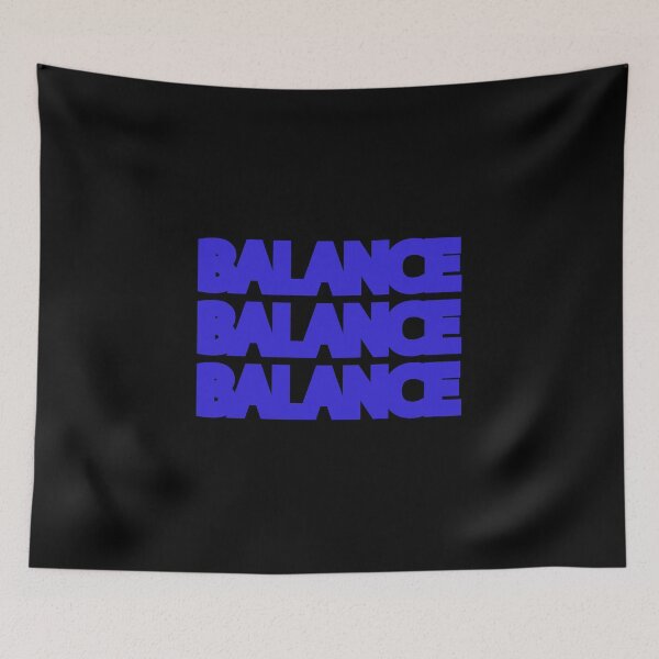 Item preview, Minimalist Blue Balance Triple Typography Art designed and sold by LekkieStudioArt.