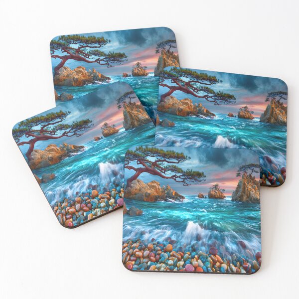 Item preview, Beautiful Seascape with Unique Rocky Landscape designed and sold by Artessie.